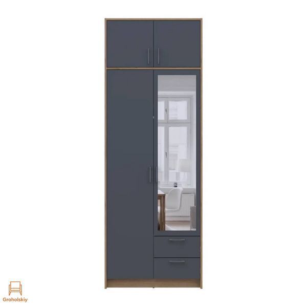 Антресоль Doros Ронді Дуб Артизан/Графіт 2 ДСП 82х52х41 DRS-011606 (80737812)