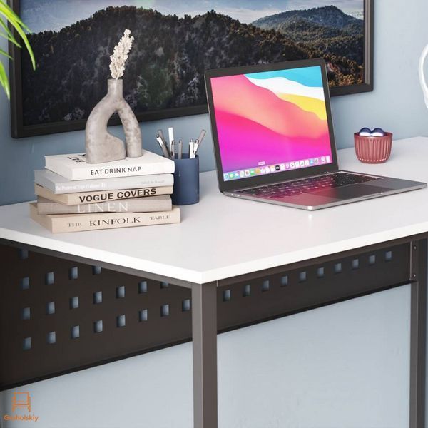 Письмовий стіл Ferrum-decor Майк 75x120x60 чорний ДСП Біле 16мм (FRD-103857)