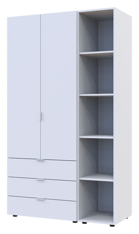 Комплект шаф для одягу Doros Гелар (2 шт.) 115,7х49,5х203,4 см Білий (DRS-011176)