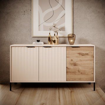 Комод Perfect Home Рейв / Rave 3-дверний 3D/153 Беж/вікінг