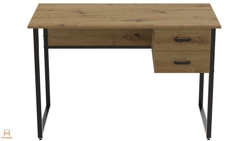 Комп'ютерний стіл Ferrum-decor Дакота 76x120x60 чорний ДСП Дуб Артизан 32 мм (FRD-107284)