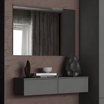 Комплект мебели Doros Левия + зеркало Графит 100х32х100 (42005236)