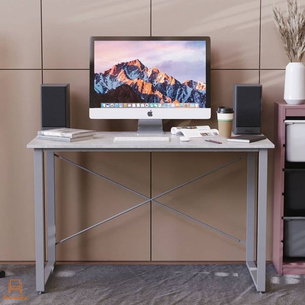 Стол письменный Дейв Ferrum-decor 750x1400x700 Серый металл ДСП Бетон 32 мм (FRD-106469)