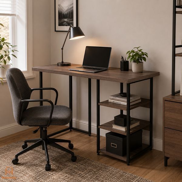 Стіл письмовий Кевін Ferrum-decor 75x140x70 Чорний метал ДСП Дуб Кремона Канолло 32 мм (FRD-108042)