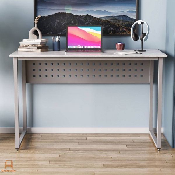 Стіл письмовий Майк Ferrum-decor 75x140x60 Сірий метал ДСП Бетон 32 мм (FRD-106524)