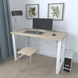 Письмовий стіл Ferrum-decor Драйв 750x1400x600 Білий метал ДСП Дуб Сонома 32 мм (FRD-103355)