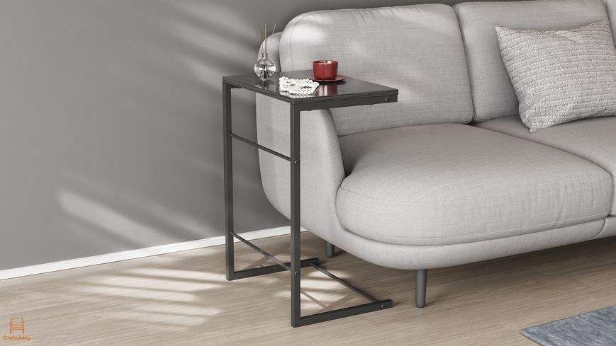 Столик Ferrum‑decor Террі чорний метал сосна кембра