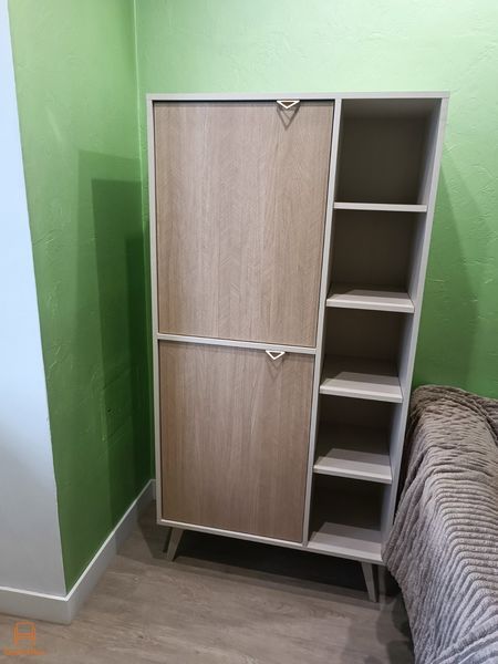Стеллаж Perfect Home Форест / Forest RG80 2-дверный Беж песочный/пихта сканди (PFH-091480)
