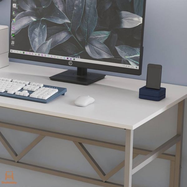 Письмовий стіл Ferrum-decor Райан 75x100x60 сірий ДСП Біле 16мм (FRD-101591)