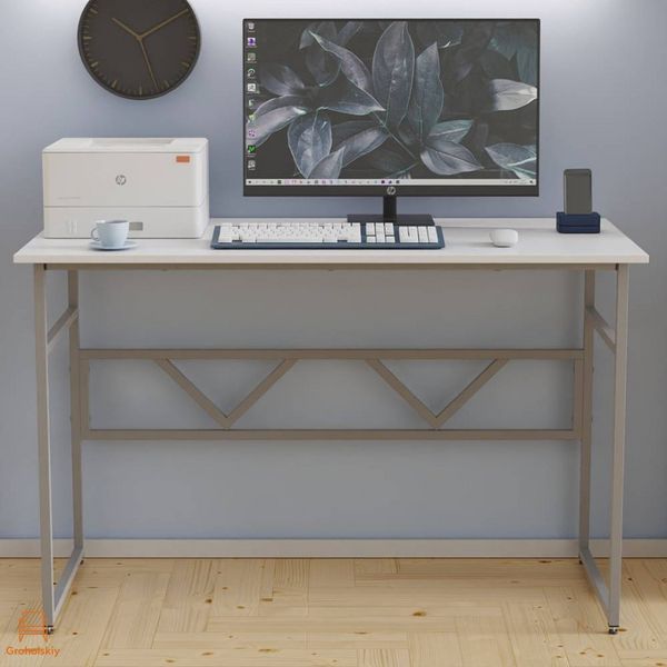 Письмовий стіл Ferrum-decor Райан 75x100x60 сірий ДСП Біле 16мм (FRD-101591)