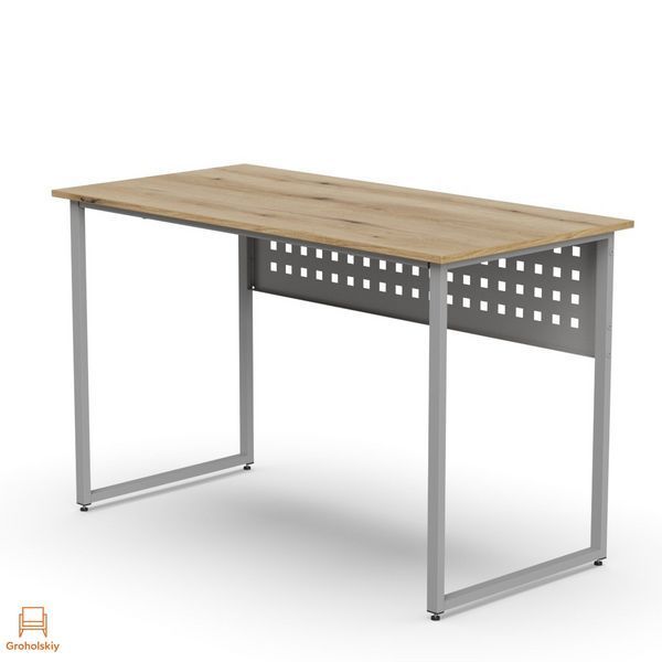 Стол письменный Майк Ferrum-decor 75x140x70 Серый металл ДСП Дуб Евок Прибрежный 16 мм (FRD-108257)