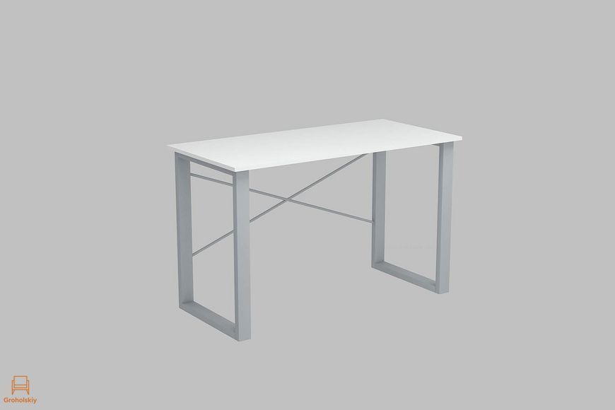 Письмовий стіл Ferrum-decor Драйв 750x1000x600 Сірий метал ДСП Біле 16 мм (FRD-103094)