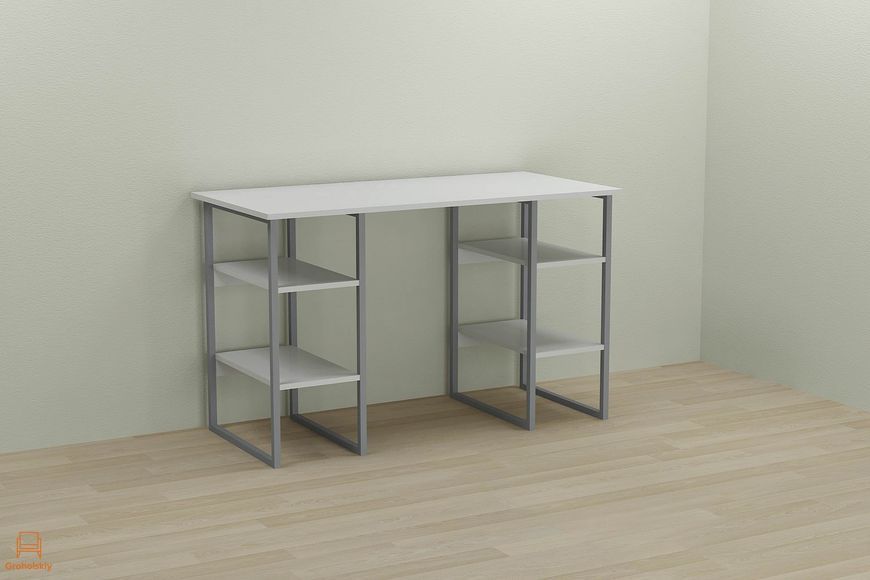 Письмовий стіл Ferrum-decor Тім 75x140x60 сірий ДСП Біле 16мм (FRD-102468)