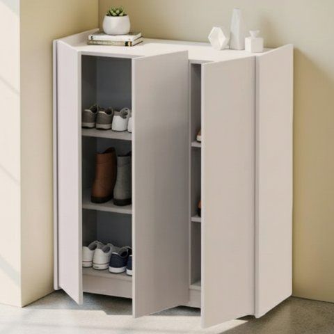 Тумба для взуття Doros Кассель Кашемір 3 ДСП 97х40х110 (DRS-011823), Графитовый