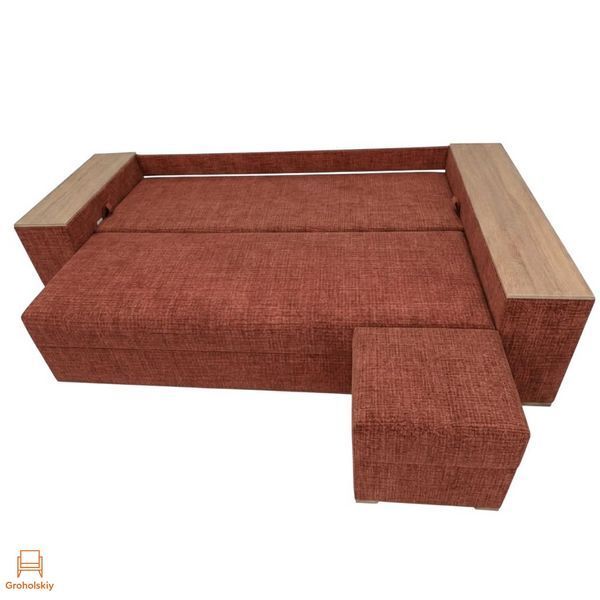 Угловой ортопедический диван Мекко Cube Comfort 2650x1600 Pocket Spring Cocos IV категория Bestseller Terracotta (MEK-161765)