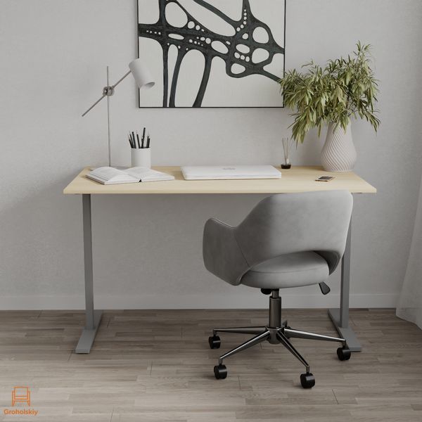 Стіл письмовий Space Ferrum-decor 750x1000x600 Сірий метал ДСП Дуб Кремона Торро 16 мм (FRD-107843)
