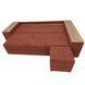 Угловой ортопедический диван Мекко Cube Comfort 2650x1600 Pocket Spring Cocos IV категория Bestseller Terracotta (MEK-161765)