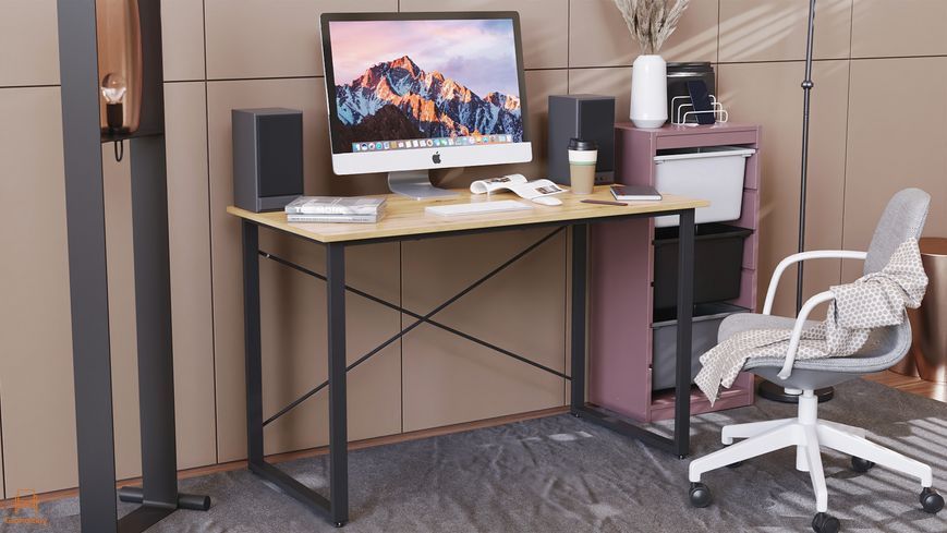 Комп'ютерний стіл Ferrum-decor Дейв 75x100x70 чорний ДСП Дуб Артизан 32 мм (FRD-107036)