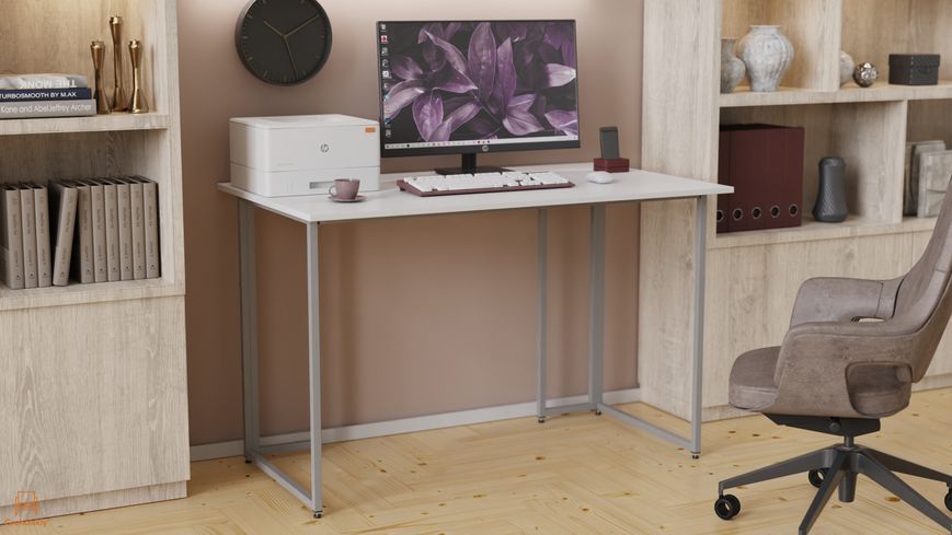 Письменный стол Ferrum-decor Ханна 75x120x60 серый ДСП Белое 16мм (FRD-101401)