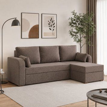 Угловой диван ортопедический Мекко Wilson 1950*1450 Lux III категория Austin 3 Antelope (MEK-161519)