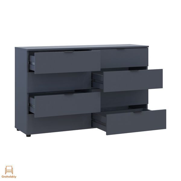 Комод Doros Рон 8 Графіт 8 Ящиків 130х38х81