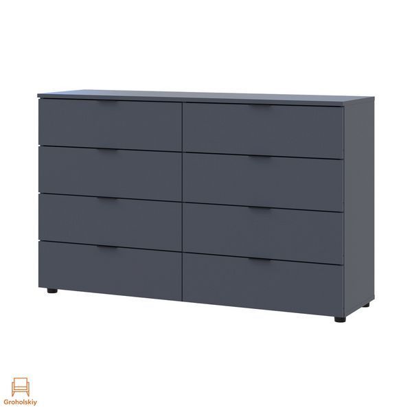 Комод Doros Рон 8 Графіт 8 Ящиків 130х38х81