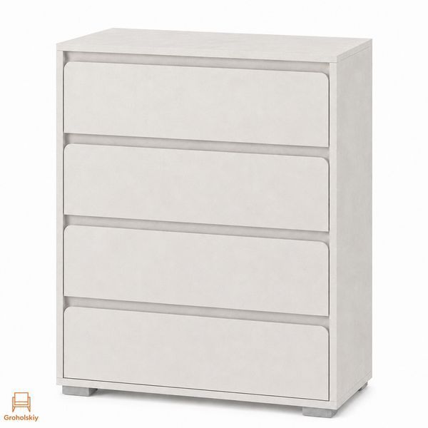 Комод на 4 шухляди LION АРТ-2 80х43х105 см Бетон Style (LION-045404), Бетон Style