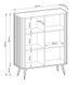 Комод Perfect Home Зова / Zova 2-дверний з золотими ніжками K103 Чорний (PFH-091372), Чорний