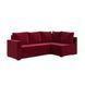 Угловой ортопедический диван Мекко Lincoln 2400*1500 Bonel Standart Hard Plus II категория Allure Premium Wine (MEK-161271)