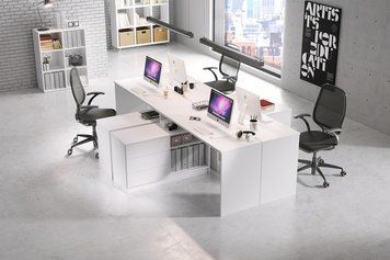 Стіл офісний письмовий Perfect Home Тео / Teo 3S/138 з 3 шухлядами Білий (PFH-091165)