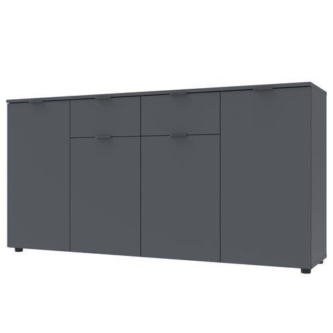 Комод у вітальню Doros Рон 7 160х38х81 см Графіт (DRS-011305), Графит