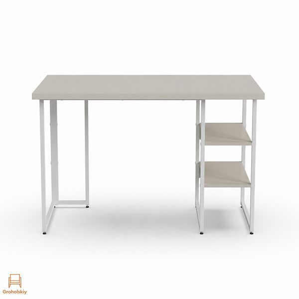 Стіл письмовий Кевін Ferrum-decor 75x120x70 Білий метал ДСП Кашемір 32 мм (FRD-108145)