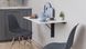 Обеденный стол-трансформер Ferrum-decor Ника настенный 420х900х500 чёрный металл/ДСП белый