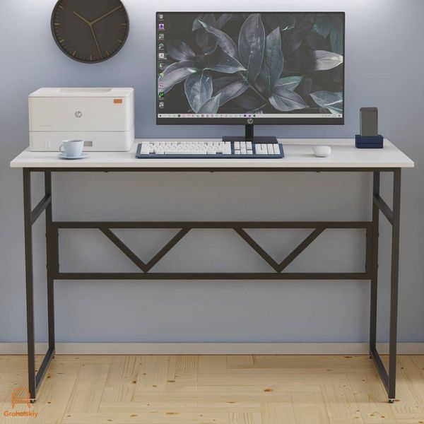 Письменный стол Ferrum-decor Раян 75x100x70 черный ДСП Белое 16мм (FRD-103701)