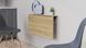 Обеденный стол-трансформер Ferrum-decor Ника настенный 420х900х500 чёрный металл/ДСП дуб сонома