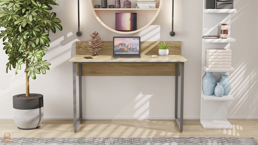 Письменный стол Ferrum-decor Скай 75x120x70 серый ДСП Дуб Сонома 16мм (FRD-101572)