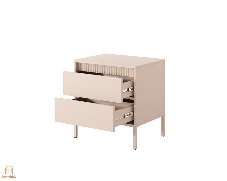 Тумба приліжкова Perfect Home Сенсо / Senso 2S/53 з 2 шухлядами Беж (PFH-092035)