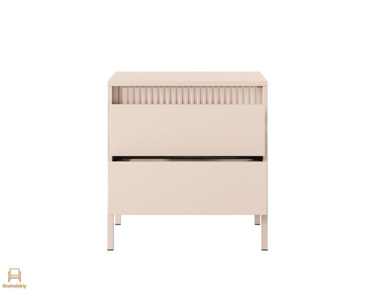 Тумба приліжкова Perfect Home Сенсо / Senso 2S/53 з 2 шухлядами Беж (PFH-092035)