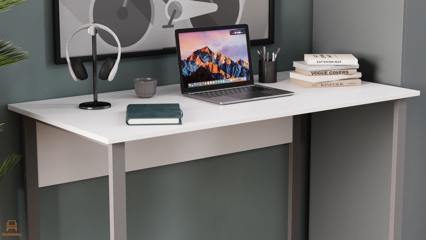 Письмовий стіл Ferrum-decor Курт 75x100x60 сірий ДСП Біле 16мм (FRD-101827)