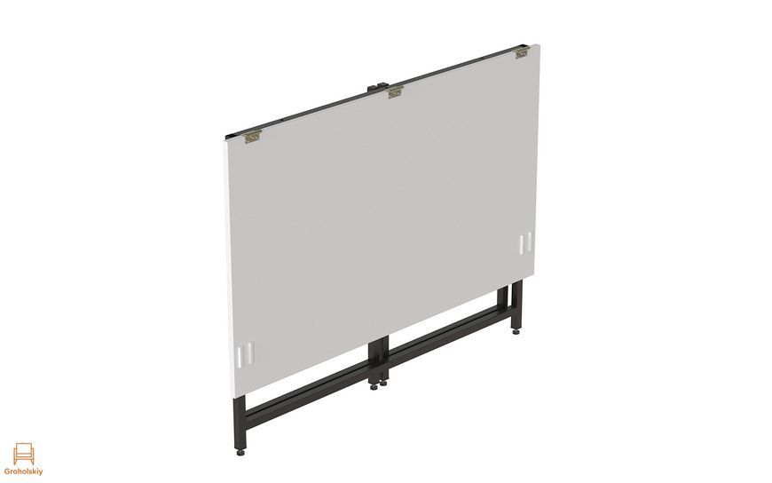 Стол трансформер раскладной Слай Ferrum-decor 75x100x60 Черный металл ДСП Белый 16 мм (FRD-107345)