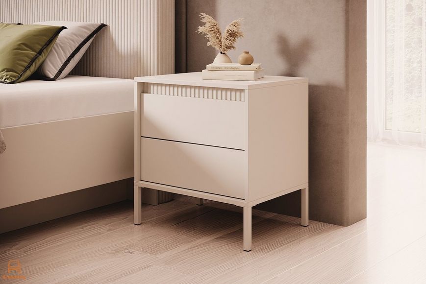 Тумба приліжкова Perfect Home Сенсо / Senso 2S/53 з 2 шухлядами Беж (PFH-092035)
