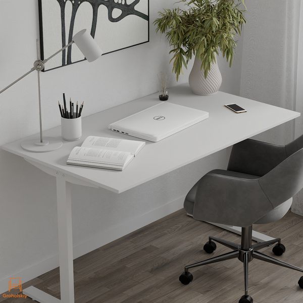Стол письменный Space Ferrum-decor 750x1200x700 Белый металл ДСП Белый 16 мм (FRD-107948)
