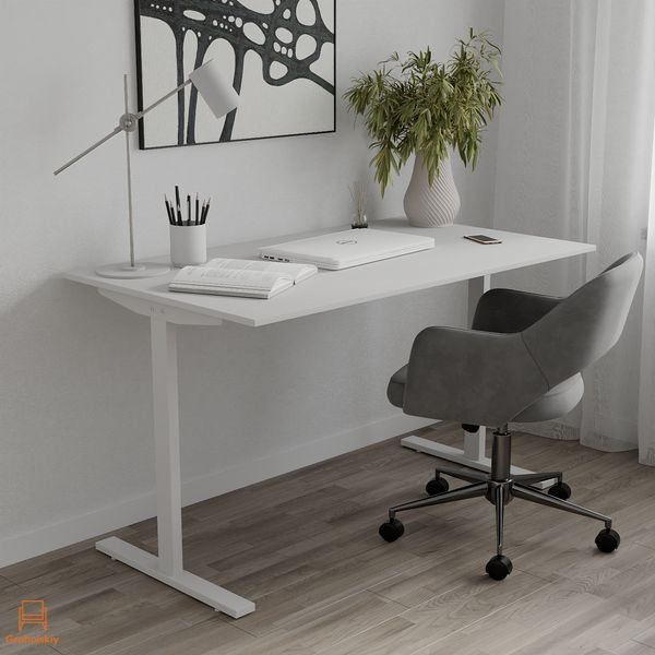 Стол письменный Space Ferrum-decor 750x1200x700 Белый металл ДСП Белый 16 мм (FRD-107948)