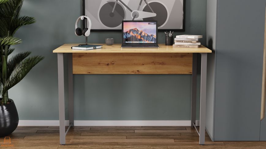 Комп'ютерний стіл Ferrum-decor Курт 75x100x70 сірий ДСП Дуб Артизан 16 мм (FRD-107141)