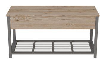Банкетка з ящиком Ferrum-decor Дрейк 1 550x1000x400 метал Сірий ДСП Дуб Сан-Марино 16 мм (FRD-103060), Дуб Сан-Марино