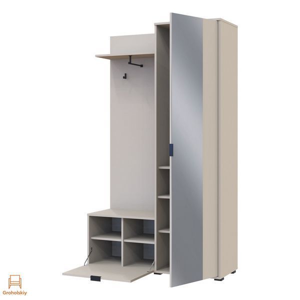 Прихожая Doros Дора Кашемир 1 ДСП/1 Зеркало 113.5х40х192 DRS-011780 (44900364)