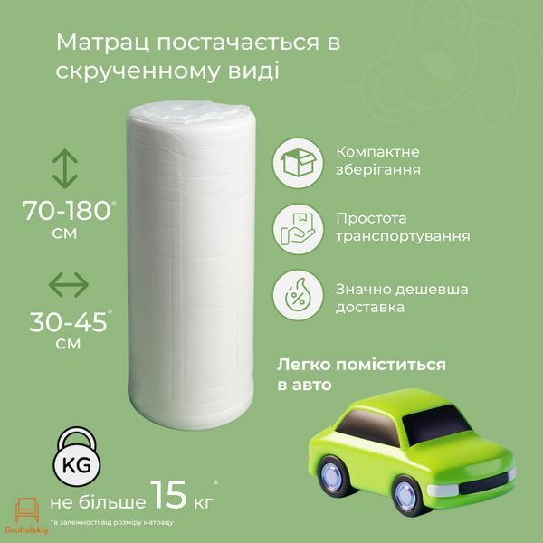 Матрац ортопедичний Ismart Koala Solo 80х190 см безпружинний (ISM-051111)