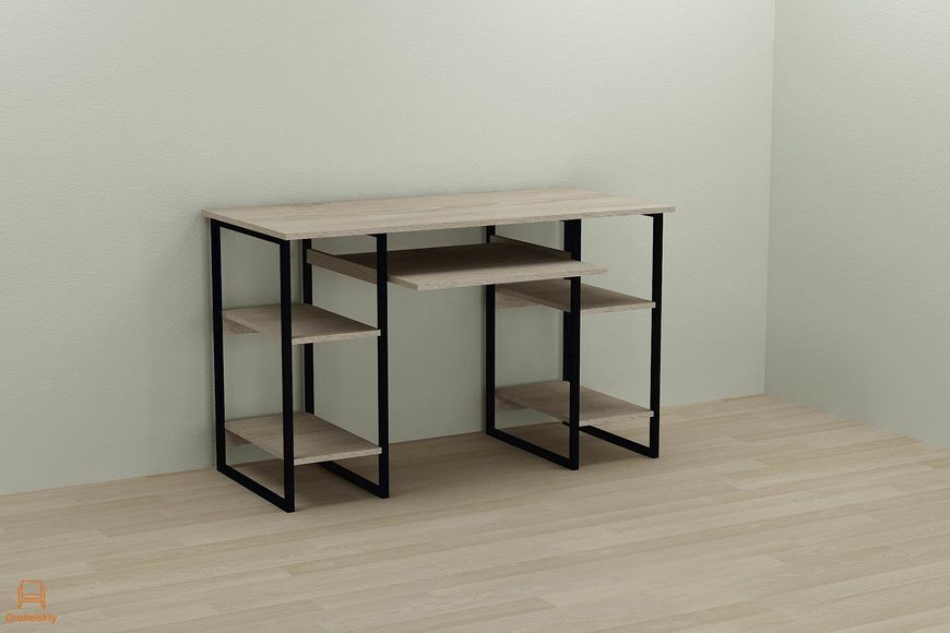 Письмовий стіл Ferrum-decor Тім 75x120x70 чорний ДСП Дуб Сонома 16мм (FRD-103971)