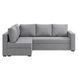 Угловой ортопедический диван Мекко Lincoln 2400*1500 Lux III категория Austin 18 Grey (MEK-161277)
