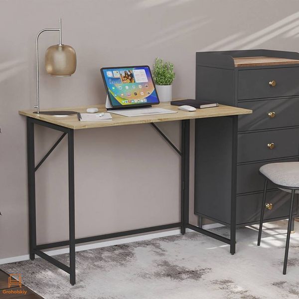 Стол раскладной Морис Ferrum-decor 750x1000x600 Черный металл ДСП Дуб Сонома 16 мм (FRD-104672)